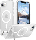 Magnetic Compatible with SE4 Case, [Built-in Invisible Kickstand][Military Grade Shockproof] Slim Translucent Matte Phone Case