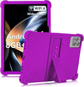 ATOOZ for ROWT 10.1 inch Tablet Case,Soft Silicone Case for ROWT A10/SVITOO Tab 10/Aiprotablet C20e/ZONKO D115/MB1001 10.1 inch Tablet with Stand (Purple)