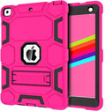 CCMAO iPad 6th Generation Cases, iPad 5th Generation Case, iPad 9.7 Case, iPad Air 2 Case, Hybrid Shockproof Rugged Drop Protection Case Built with Kickstand, Pink+Black