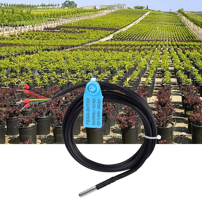 Digital Temperature Humidity Sensor Probe, Waterproof Humidity Sensor, Humidity Monitor with Stainless Steel Case for Farm.(SHT30)