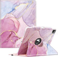 Fintie Rotating Case for iPad Pro 12.9-inch 6th Generation 2022-360 Degree Swiveling Protective Cover with Pencil Holder, Auto Sleep/Wake, Also Fit iPad Pro 12.9" 5th/4th/3rd Gen, Dreamy Marble