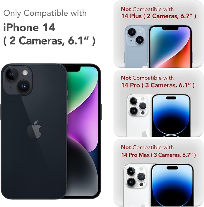 Magnetic for iPhone 14 Case, Compatible with MagSafe, [Full Camera Protection][Screen Protector] Silicone Shockproof Protective Phone Case for iPhone 14 6.1 inch, Alpine Green