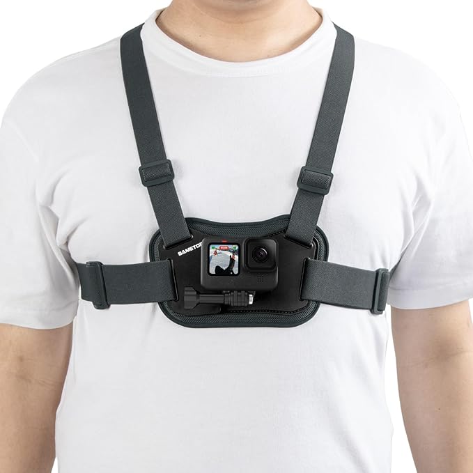 Chest Mount Harness Strap Body Mount Chesty Compatible with GoPro Hero 13 12 11 10 9 8 7 6 5 Session AKASO DJI Osmo Action Cameras - Balance Stability and Comfort Performance