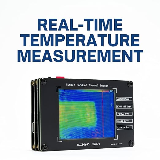 Mini Handheld Thermal Camera, Portable Infrared Thermal Imaging Camera, Paranormal Equipment Thermal Imager, Non-Contact Heat Detector with Type-C Interface PC Link Data Storage