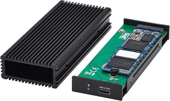 Tripp Lite External SSD Storage Enclosure with USB-C Cable for PC Gaming, M.2 NVMe & SATA SSD, 10 Gbps Data Transfer - Windows, macOS & Linux - No Software Required, 1-Year Warranty (U457-1M2-NVME-L)