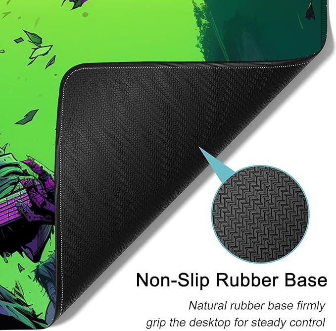 Large Mouse Pad, 31.5 x 11.8in Extended Gaming Mouse Pad with Stitched Edges, XXL Mousepad Protector Non Slip Rubber Base for Office and Home Writing Mat, Funy Skeleton Man Plays Guitar Desk Mat