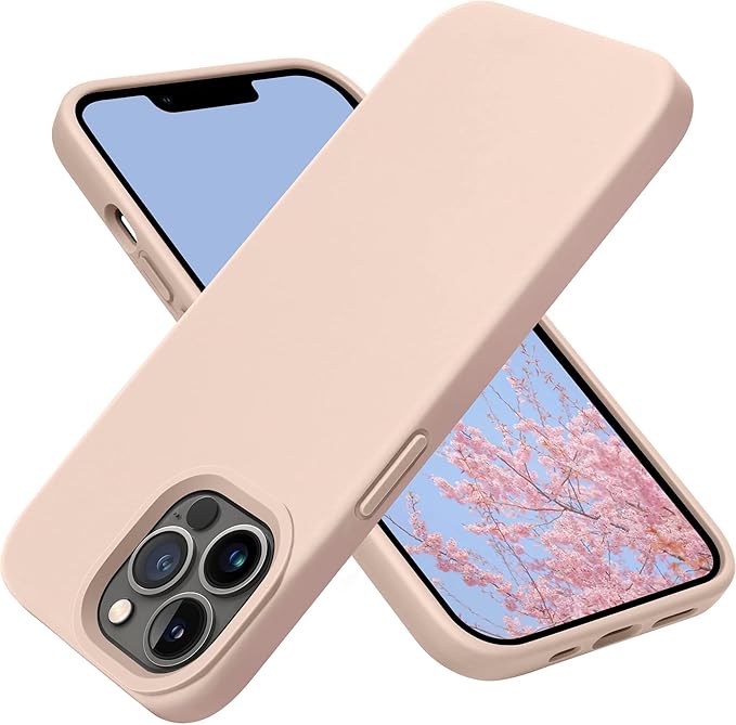 OTOFLY Designed for iPhone 13 Pro Max Case, Silicone Shockproof Slim Thin Phone Case for iPhone 13 Pro Max 6.7 inch (Pink)