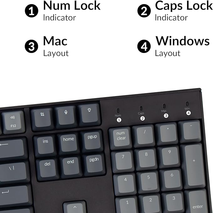 Keychron K10 Full Size Layout RGB Backlit Hot-Swappable Mechanical Gaming Keyboard for Mac Windows, Multitasking 104-Key Bluetooth Wireless/USB Wired Computer Keyboard with Keychron Super Brown Switch