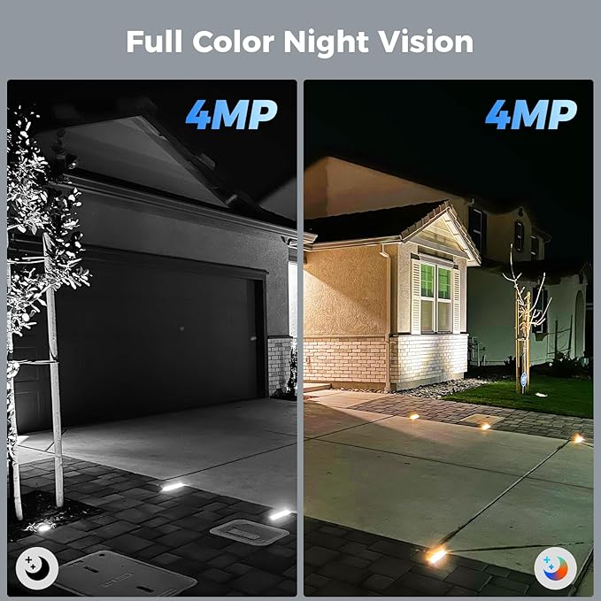 Hiseeu Solar Camera Security Outdoor, 3 Pack 100% Wireless 3K 4MP Surveillance Indoor WiFi Smart Cameras for Home Security Outside, PIR/AI Motion Detection, Waterproof, Color Night Vision, 2-Way Audio