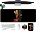 Large Mouse Pad Set, Desk Mat + Elbow Rest Pad + Coaster, Easy Typing Pain Relief, Ergonomic Arm Rest Pad with Memory Foam, Extended Desk Pad Anti-Slip Rubber Base for Office Home,Black Women
