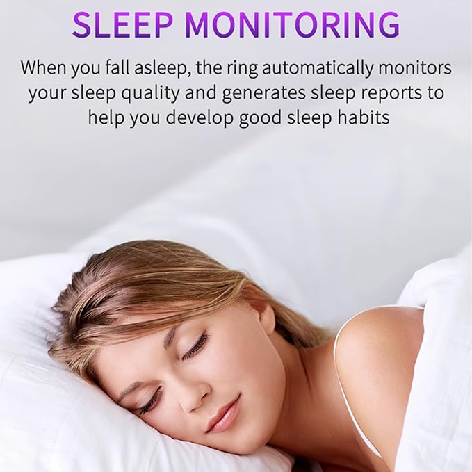 Smart Ring for Women Health Ring for Men Fitness Tracker with Heart Rate Monitor Sleep Monitoring Pedometer Calorie for Android iOS