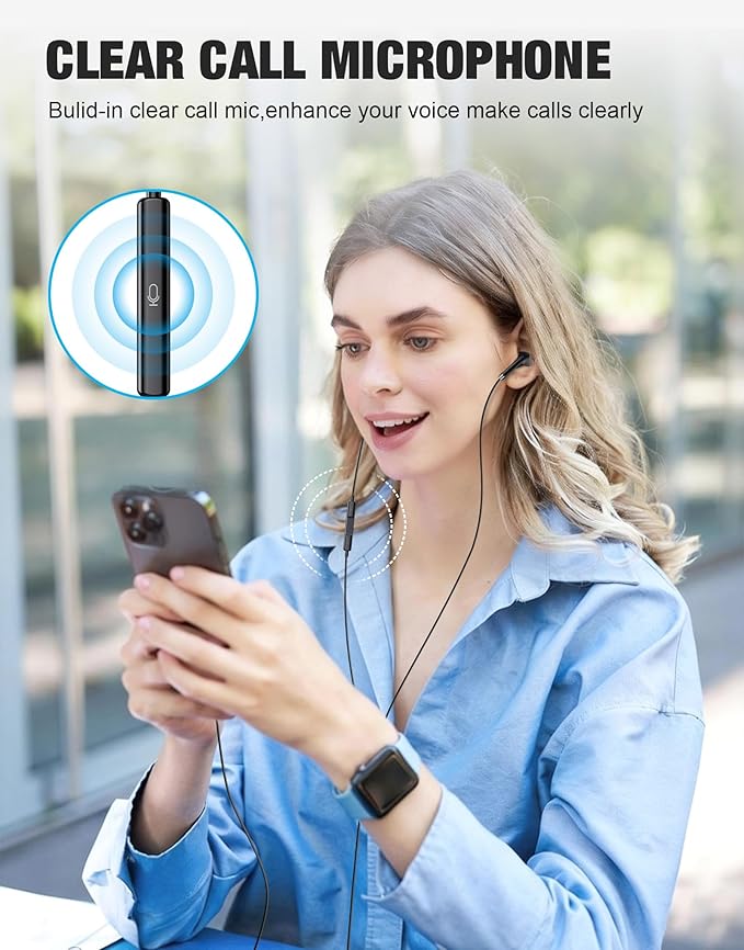 USB C Headphones for Samsung S26 Ultra S25, Wired Earbuds USB C, Type C Headphones Wired [Clear Mic] Noise Cancelling HiFi Ear Buds Pods for iPhone 17 16 15, Android/School/Travel [Black] 2 Pack