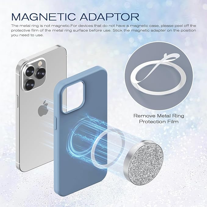 DIGIERA 1TB Magnetic Portable SSD, USB-C 3.2 Gen 2x2 External Solid State Drives w/Speeds Up to 2000MB/s, Compact & Durable, Compatible with iPhone 15/16 Series & Other USB-C Devices, Diamond Silver
