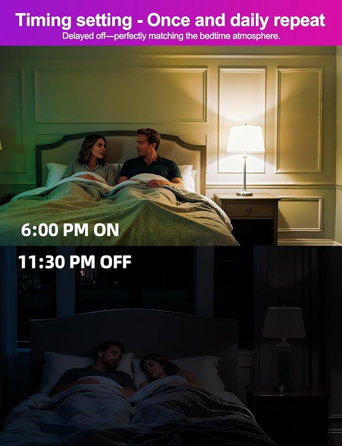 ILC Alexa Light Bulbs (120 Watt Equivalent) Smart Light Bulbs Compatible with Alexa Only, 1200 Lumens, Color Changing, Color Temperature Tunable 2700K-6000K(6 Pack)