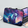 Galaxy Wolves Laptop Sleeve for Women, 17 Inch Laptop Sleeve with Handle Protective Travel Carrying Case for 10-17 Inch Computer, Notebook, Chromebook, Tablet Bag