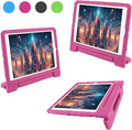 Kids Case for iPad Pro 12.9 2017(2nd Gen)/2015(1st Gen) with Pencil Holder and Handle Stand, EVA Rugged Cover Compatible with iPad Pro 12.9-inch for Child Boys Girls Toddlers(Rose Red)