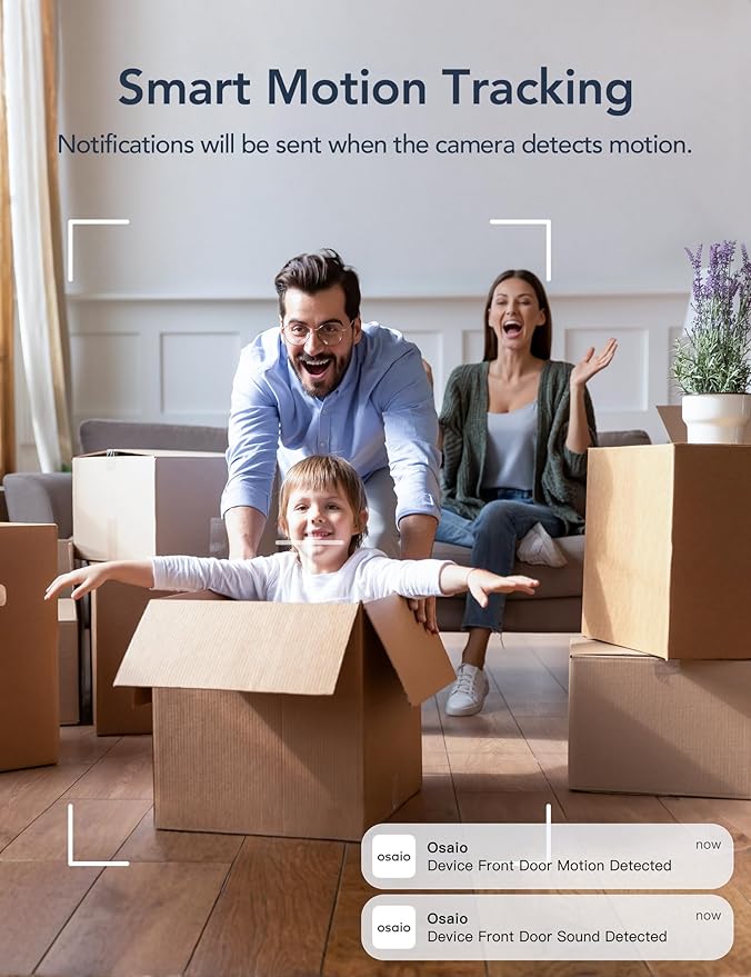 GNCC 2K Cameras for Home Security-Indoor Pan/Tilt Cameras for Baby Monitor/Pet Camera with Phone App, Night Vision, Motion Detection, 2-Way Audio, 24/7 SD Recordings, 2.4Ghz WiFi (2Pack)