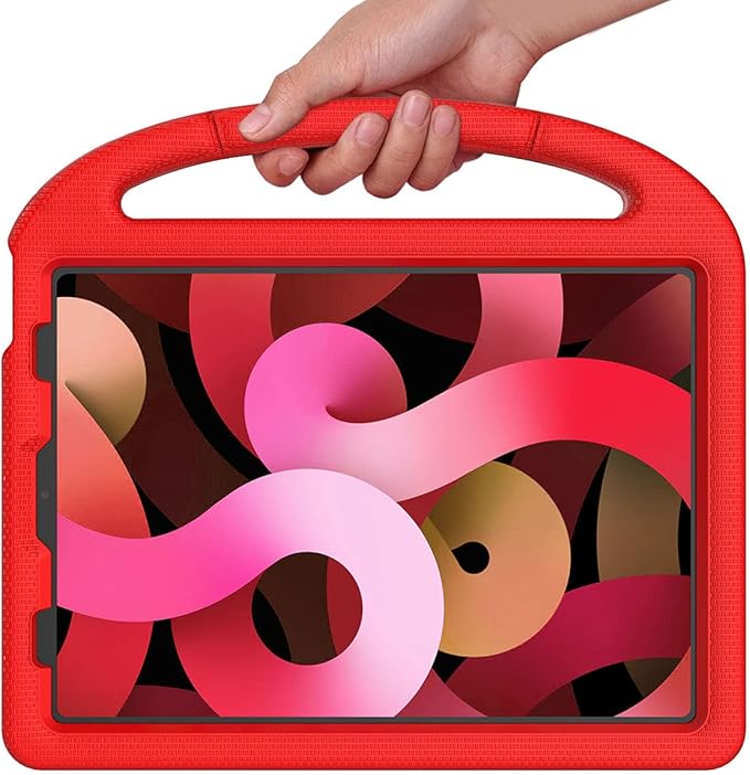 SUPLIK Kids Case for iPad Air 5th/4th Generation (10.9 inch,2022/2020), Built with Screen Protector, iPad Air 5 Kidproof Case with Handle Stand for Apple iPad Air Gen 4/5&Pro 11 Old Version, Red