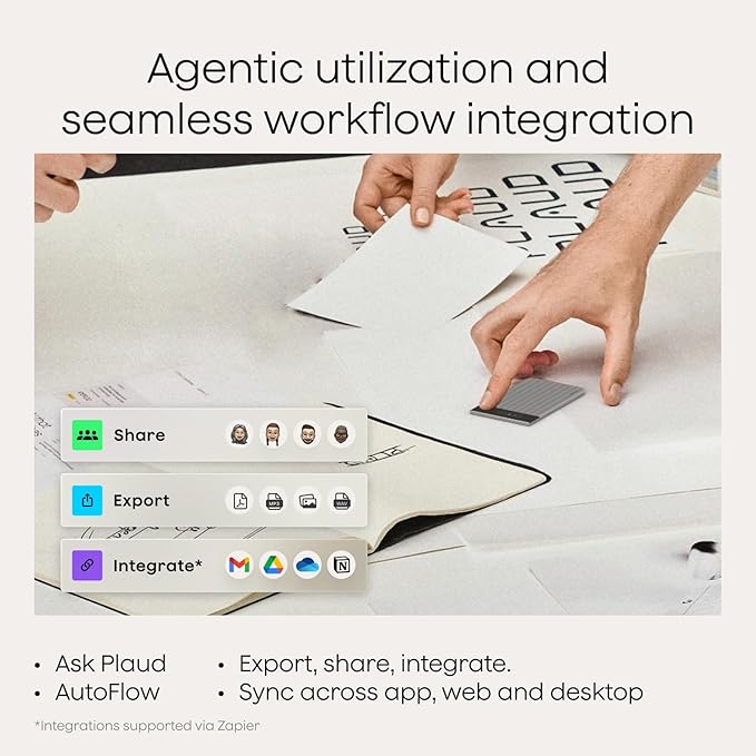 Plaud Note Pro AI Voice Recorder, Transcribe & Summarize with AI Note Taker for Meetings & Calls, Professionals & Teams, Supports 112 Languages, Ultra-Slim, InstantView Display, Case Included, Silver