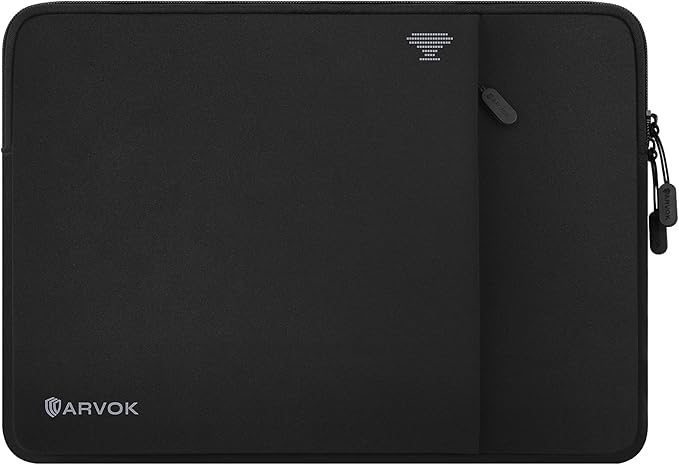 ARVOK 13 13.3 14 Inch Laptop Sleeve with Front Pocket, Shockproof 360 Protective Laptop Case Briefcase Handbag, Computer Carrying Bag Compatible with MacBook Air/Pro, Lenovo/HP/Dell/Asus/Acer, Black