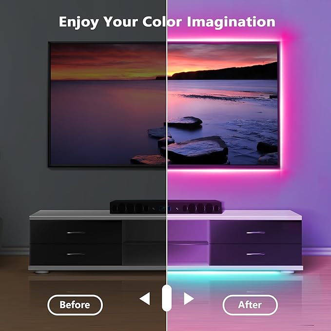 Led Lights for Bedroom 200FT Music Sync Color Changing Led Strip Lights with Remote and App Control, RGB Led Light Strip DIY Design Led Lights for Room, Christmas Decor, Gaming Accessories (2*100FT)