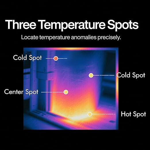 Thermal Imaging Camera Super Resolution 240 x 240, 15-Hour Battery Life, 128 x 128 IR Resolution, 25Hz Infrared Camera, High/Low Temp Alerts, Auto Shutdown, -4°F to 1022°F, Thermal App Image Transfer