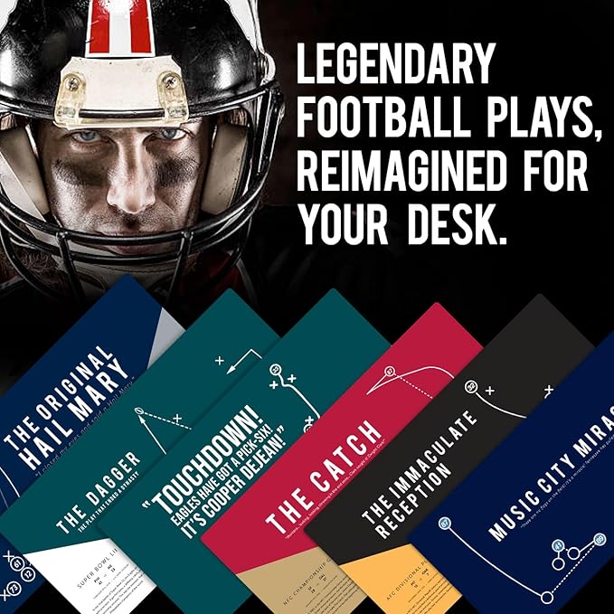 French KOKO Large Philadelphia Football Desk Mat 36" x 16.5" – XL Desk Pad Mat Featuring the Philly Special Play, Oversized Mouse Pad Protector, for Men, Teen Boys, Dad, Office