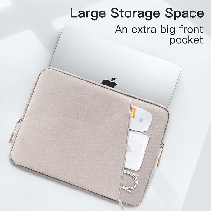 JETech Laptop Sleeve for 13-14Inch MacBook Neo (A18 Pro), MacBook Air/Pro (M1-M5) 2020-2026, 13-13.6 Inch Notebook, Waterproof Shock Resistant Bag Case with Accessory Pocket (Starlight)
