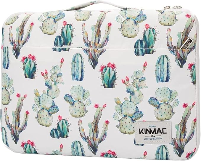 Kinmac 360° Heavy Duty Protective Laptop Sleeve Case Bag Cover with Handle for MacBook Air 13 inch,iPad Pro 13 inch and 13.3 inch HP,Dell,Lenovo,Asus,Acer Laptop (Cactus)