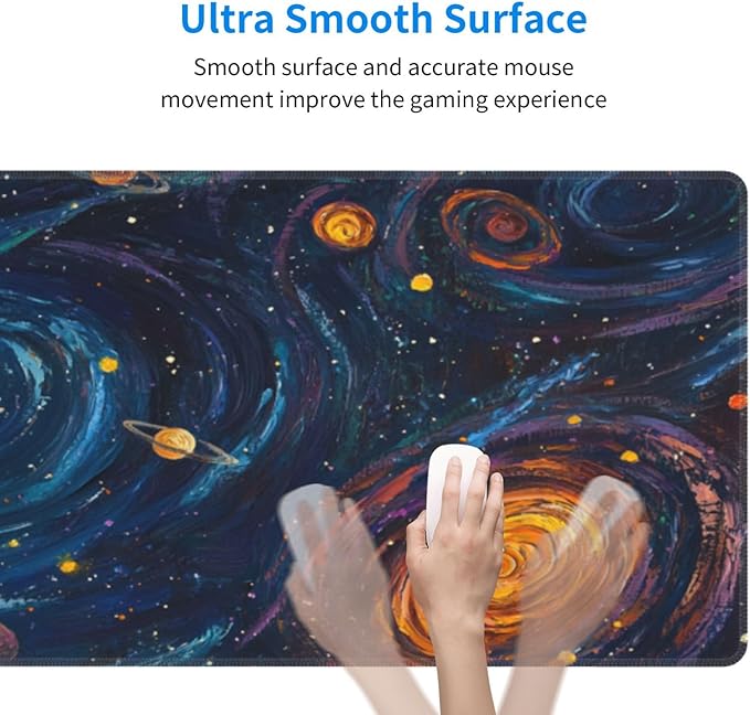 Mouse Pad Gaming - Large Mouse Pad for Desk with Waterproof Surface & Durable Design Desk Mat for Desktop & Office Accessories (Cosmic Odyssey)