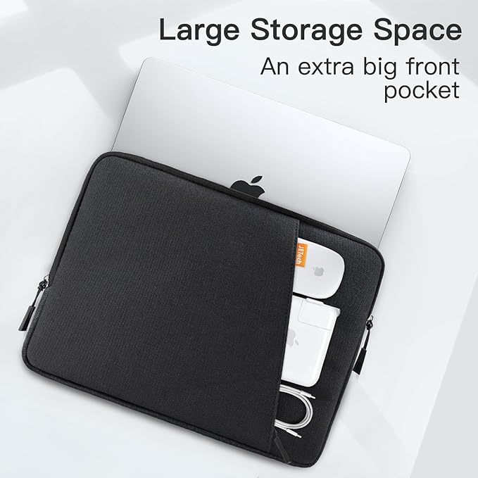 JETech Laptop Sleeve for 13-14Inch MacBook Neo (A18 Pro), MacBook Air/Pro (M1-M5) 2020-2026, 13-13.6 Inch Notebook, Waterproof Shock Resistant Bag Case with Accessory Pocket (Black)