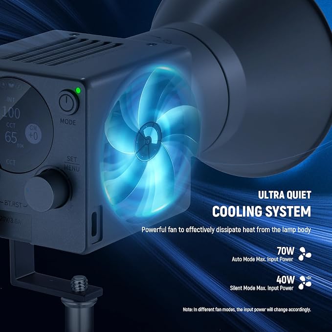 NEEWER HS60C Pro 60W Portable RGB LED Video Light, APP DMX/Panel Control/Custom Effects/Light Group 8700Lx/1m 2700-6500K CRI97+ COB Continuous Output Lighting for Video Recording Studio Photography