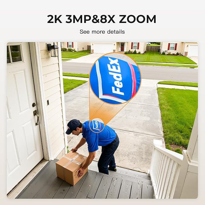 2K Cameras for Home Security,Indoor/Outdoor for Baby/Elder/Pet Monitoring with Phone app,Wired Plug&Play,Color Night Vision,2-Way Audio & 24/7 Recording,Support 128G Card ( Not Included),4-Pack