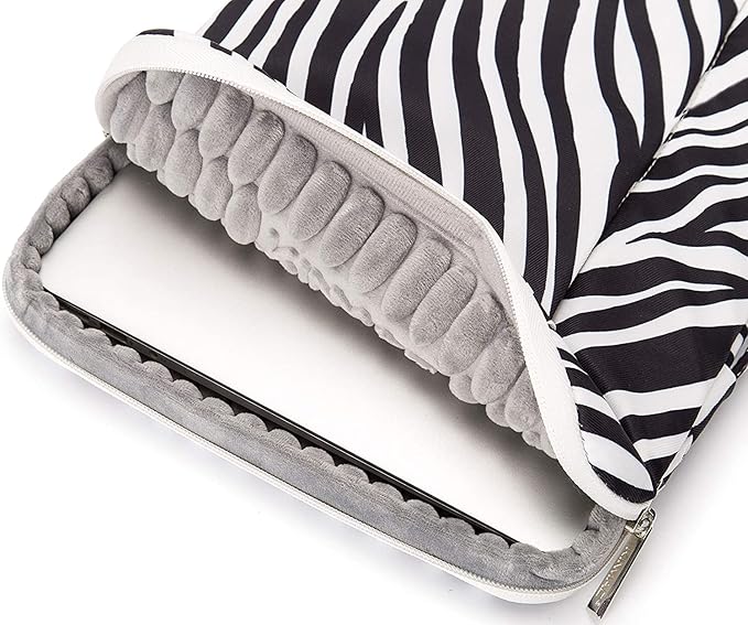 Kinmac 360° Protective Laptop Sleeve Case Bag Cover with Handle for MacBook Pro 16 inch,16 inch HP,Lenovo,Dell,ASUS,Acer Ultrabook and Business Laptop (Zebra)