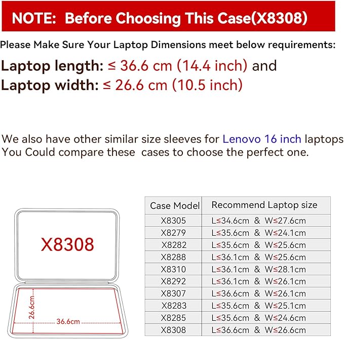 Smatree Hard EVA Protective Sleeve Case Compatible for 16 inch Lenovo ThinkPad P16 Gen 2 Mobile Workstation, for 16 inch Laptop Waterproof Hard Sleeve (X8308)