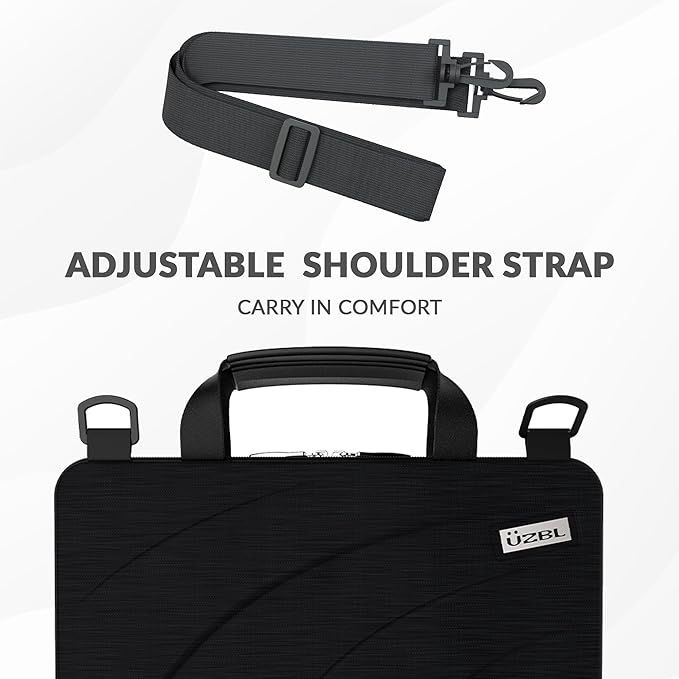 UZBL 13-14 Inch Always-on Chromebook Protective Hard Case with Adjustable Shoulder Strap and Carrying Handles (20 Pack)