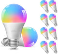 TJOY 10 Pack Smart Alexa Light Bulbs, RGB Bulbs Compatible with Alexa &Google Assistant,Color Changing Light Bulb, 9W(60W Equivalent), A19 E26 800LM, 2.4Ghz WiFi only