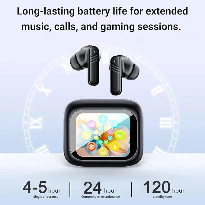 LX-10 Hybrid Active Noise Cancelling Wireless Earbuds BT 5.4 Play Time 4-5 Hours Stereo in-Ear Headphones, Environment Noise Cancelling Gaming Earbud, Waterproof IPX-4