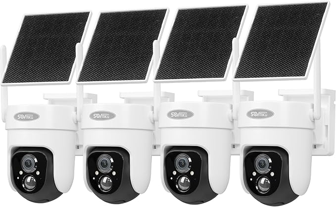 Vicohome 4CQ4G 2K AI Solar Security Camera Wireless Outdoor, Battery Powered Cam, Color Night Vision, Two Way Audio, Motion Detection, Easy to Setup, Audible Flashlight Siren, 180 Days Exchange Policy