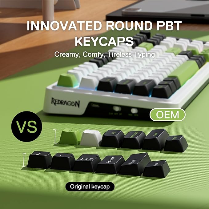 Redragon K686 PRO 98 Keys Wireless Gasket RGB Gaming Keyboard, 3-Mode PBT Mechanical Keyboard w/Hot-Swap Socket, Dedicated Knob Control & 5-Layer Noise Dampening, Custom Linear Switch