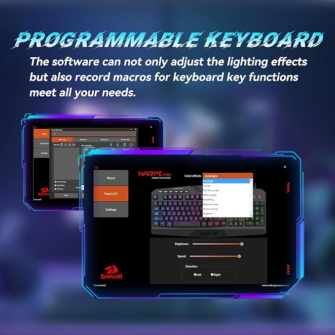 Redragon S101-3 PRO Gaming Keyboard and Mouse, RGB Backlit Programmable Keyboard Mouse with Software, Independent Macro Record Keys, Value Combo Set, New Update Version