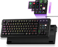 K1 Pro Macro Keyboard, Wired Only Full-Key Programmable On-Board Keypad, Custom Gaming Streaming Mechanical Keyboards with Screen & Knob, Gasket, RGB Backlit, Hot Swappable Shortcut Pad