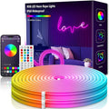 KIKO 32.8ft Rope Lights, 10m Led Strip Lights Remote APP Control,IP67 Outdoor Neon Lights Music Sync Led Rope Lights DIY Mode Neon Flex Strip Lights for Bedroom Indoors Outdoors Decor