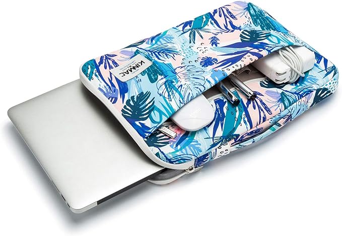 Kinmac 360 Degree Protective Laptop Sleeve Case Bag with Handle for MacBook Air 15 inch and 15 inch-15.6 inch HP Lenovo Dell ASUS Acer Notebook Computer (Sea Grass)