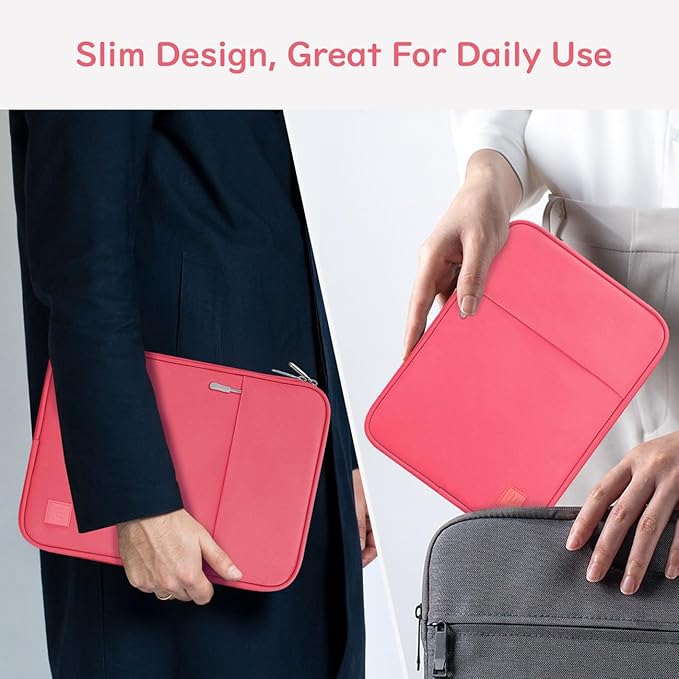 Dadanism 9-11" Tablet Sleeve Padded Carrying Case for iPad (A16) 11th Gen 11", iPad 10th Gen 10.9", iPad Air M4/Pro M5 11", iPad Air 5/4, iPad 9/8/7th Gen, Galaxy Tab A11+ Plus 11", Watermelon Pink