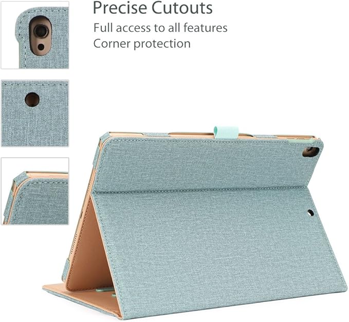 ProCase Case for iPad Air (3rd Gen) 10.5" 2019/iPad Pro 10.5" 2017, Vintage PU Leather Stand Folio Cover for iPad Air 3/iPad Pro 10.5-inch Multiple Viewing Angles with Pencil Holder -Teal