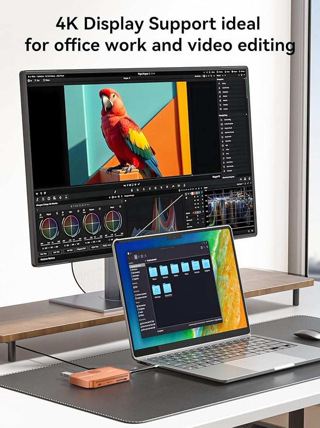 ACASIS 10Gbps Magnetic M.2 NVMe SSD Enclosure With 4K ProRes Recording M.2 EnclosureCompatible IPhone 17/16/15 Pro/Pro Max Magnetic SSD Enclosure with Cooling Fan For Video Editor/Blogger/Videographer