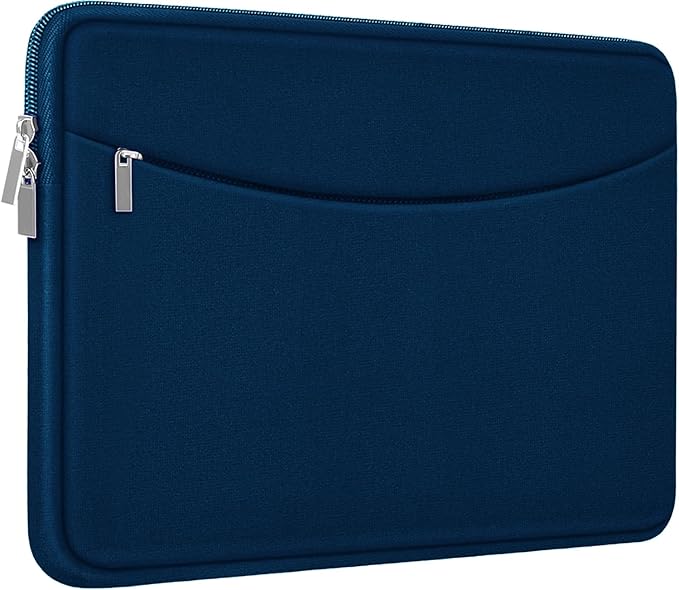 Laptop Sleeve 15.6 inch, Shockproof Protective Laptop Cover Briefcase Carrying Bag with Accessory Pocket, Portable Computer Case Compatible with MacBook, HP, Dell, Lenovo, Asus, Blue