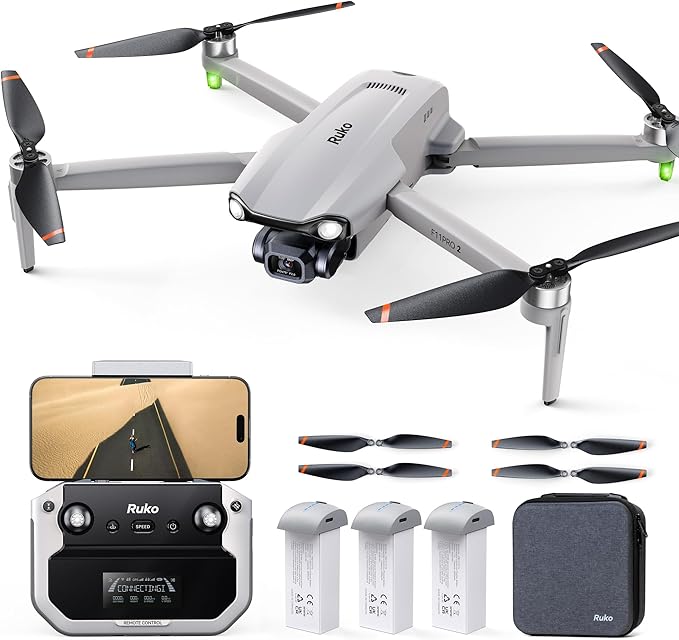 Ruko F11PRO 2 and 1 Spare Battery, Drone for Adults with Camera