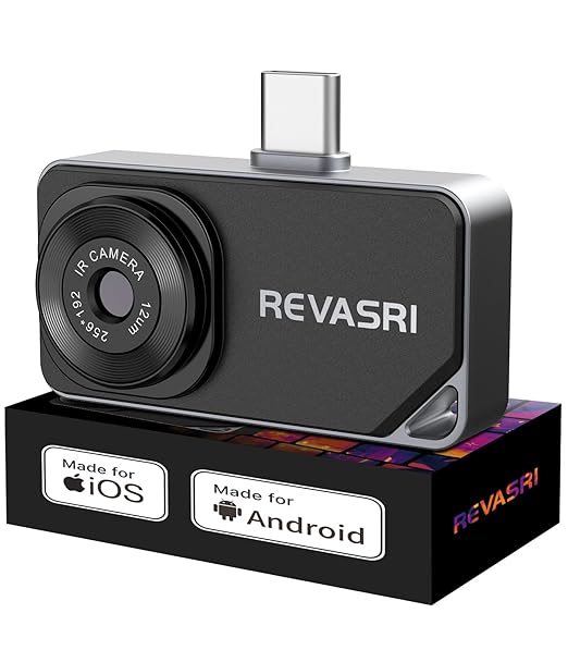 REVASRI Thermal Camera for iOS and Android, 512×384 Super IR Resolution Thermal Imaging Camera, -4℉ to 842℉ Temp Range, Compatible with USB-C iOS & Android Device